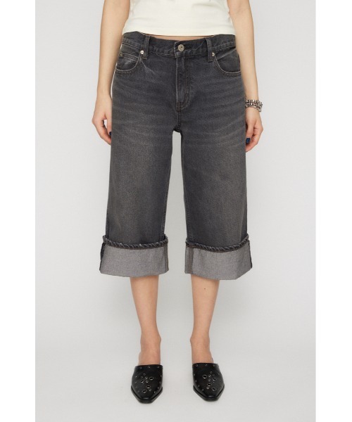 LAGUA GEM(ラグアジェム)の「FOLD MIDDLE デニム(デニムパンツ・レディース・ブラック/ブルー・X-SMALL/SMALL/MEDIUM)」の3枚目の写真