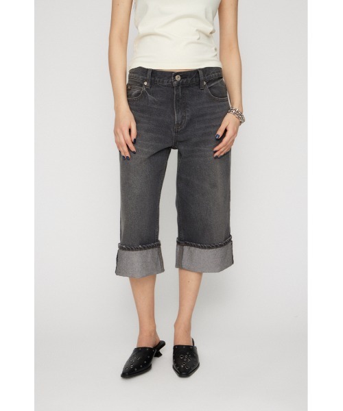 LAGUA GEM(ラグアジェム)の「FOLD MIDDLE デニム(デニムパンツ・レディース・ブラック/ブルー・X-SMALL/SMALL/MEDIUM)」の4枚目の写真