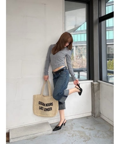 LAGUA GEM(ラグアジェム)の「FOLD MIDDLE デニム(デニムパンツ・レディース・ブラック/ブルー・X-SMALL/SMALL/MEDIUM)」の21枚目の写真
