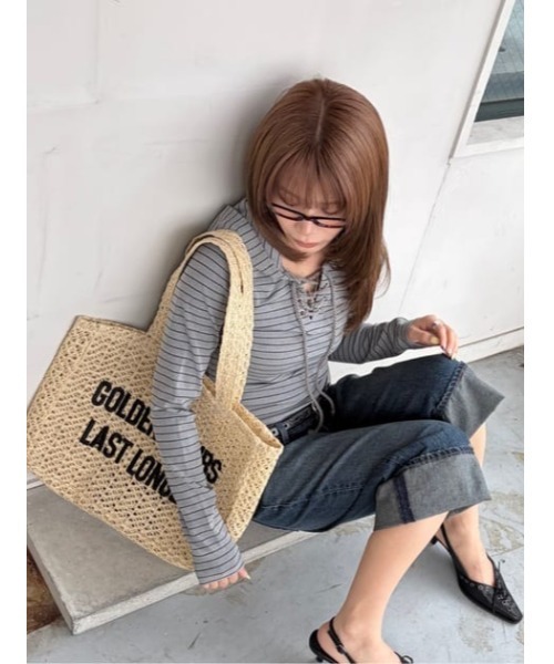 LAGUA GEM(ラグアジェム)の「FOLD MIDDLE デニム(デニムパンツ・レディース・ブラック/ブルー・X-SMALL/SMALL/MEDIUM)」の22枚目の写真