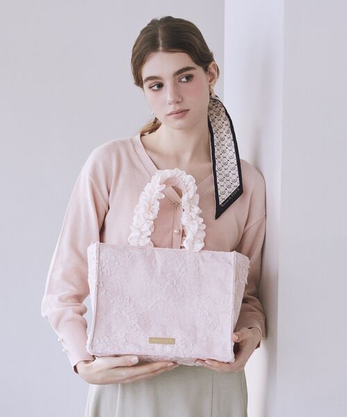 桜フリルハンドルスクエアトートSバッグ（トートバッグ）｜Maison de