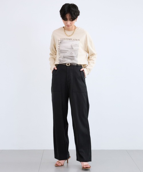 BARNYARDSTORM（バンヤードストーム）の「BARNYARDSTORM / BOOKフォトＴ（Tシャツ/カットソー・レディース・ホワイト/ベージュ・FREE）」の8枚目の写真