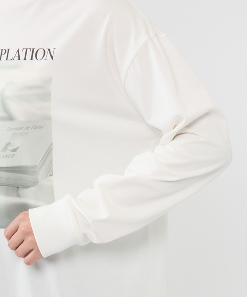 BARNYARDSTORM（バンヤードストーム）の「BARNYARDSTORM / BOOKフォトＴ（Tシャツ/カットソー・レディース・ホワイト/ベージュ・FREE）」の15枚目の写真