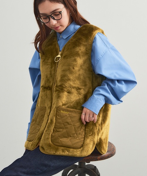 Barbour(バブアー)の「【Barbour】barbour karin faux gilet / LGI0201(ベスト・レディース・ブラック/ブラウン・10/12)」の1枚目の写真