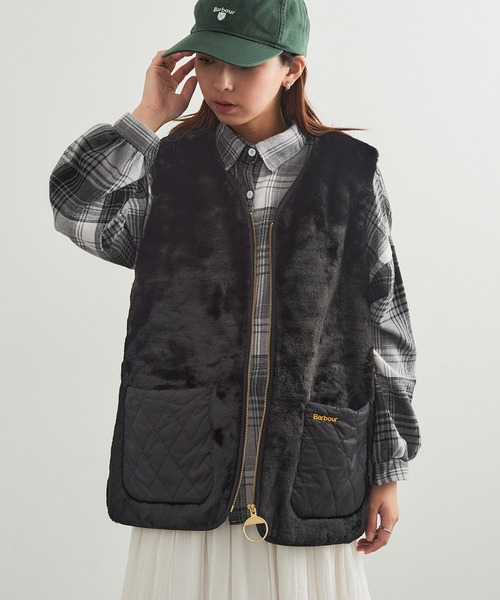 Barbour(バブアー)の「【Barbour】barbour karin faux gilet / LGI0201(ベスト・レディース・ブラック/ブラウン・10/12)」の2枚目の写真