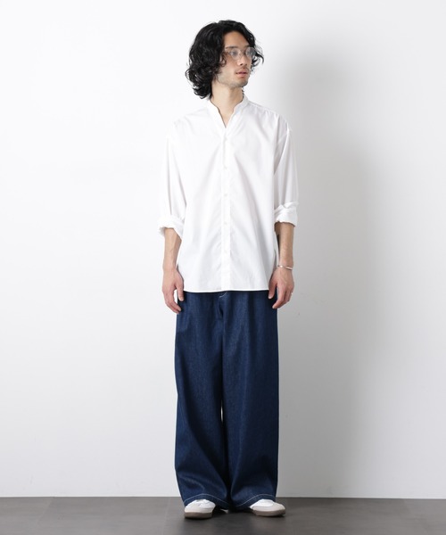 NANO universe(ナノユニバース)の「「OtoNANO」大人のワイドデニムパンツ(デニムパンツ・メンズ・オフホワイト/ブルー/ネイビー・S/M/L)」の21枚目の写真