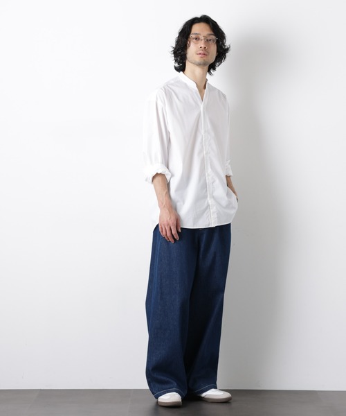 NANO universe(ナノユニバース)の「「OtoNANO」大人のワイドデニムパンツ(デニムパンツ・メンズ・オフホワイト/ブルー/ネイビー・S/M/L)」の22枚目の写真