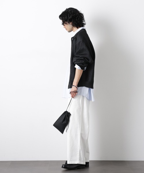 NANO universe(ナノユニバース)の「「OtoNANO」大人のワイドデニムパンツ(デニムパンツ・メンズ・オフホワイト/ブルー/ネイビー・S/M/L)」の18枚目の写真