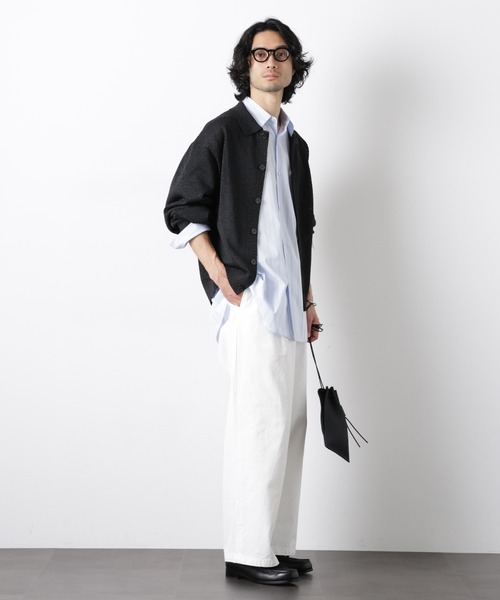 NANO universe(ナノユニバース)の「「OtoNANO」大人のワイドデニムパンツ(デニムパンツ・メンズ・オフホワイト/ブルー/ネイビー・S/M/L)」の17枚目の写真