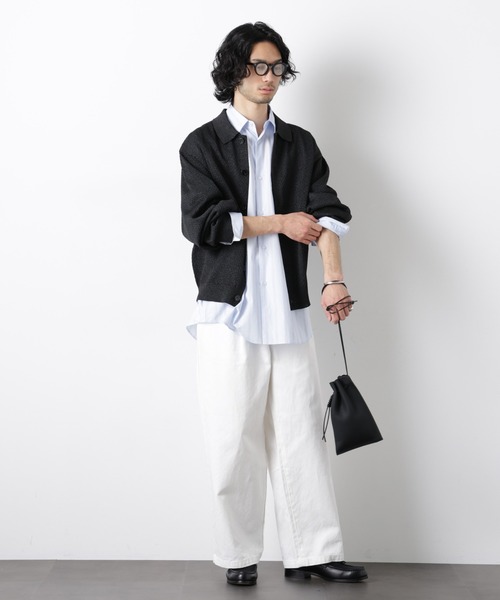 NANO universe(ナノユニバース)の「「OtoNANO」大人のワイドデニムパンツ(デニムパンツ・メンズ・オフホワイト/ブルー/ネイビー・S/M/L)」の16枚目の写真