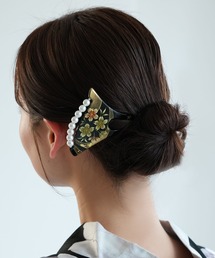 utatane（ウタタネ）の「髪飾り かんざし 蒔絵 黒地金彩（和装小物）」