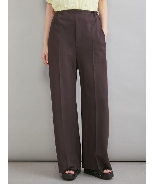 Mila Owen（ミラオーウェン）の「ウエストゴムワイドイージーパンツ（その他パンツ・レディース・ダークブラウン/ライム/モカ/アイボリー・00/1/0）」の16枚目の写真