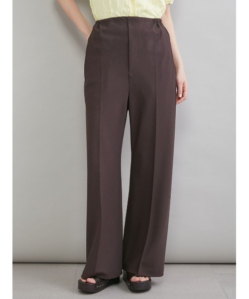 Mila Owen（ミラオーウェン）の「ウエストゴムワイドイージーパンツ（その他パンツ・レディース・ダークブラウン/ライム/モカ/アイボリー・00/1/0）」の17枚目の写真