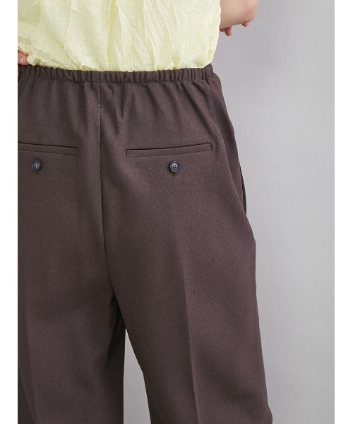 Mila Owen（ミラオーウェン）の「ウエストゴムワイドイージーパンツ（その他パンツ・レディース・ダークブラウン/ライム/モカ/アイボリー・00/1/0）」の9枚目の写真