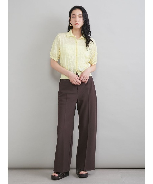 Mila Owen（ミラオーウェン）の「ウエストゴムワイドイージーパンツ（その他パンツ・レディース・ダークブラウン/ライム/モカ/アイボリー・00/1/0）」の11枚目の写真