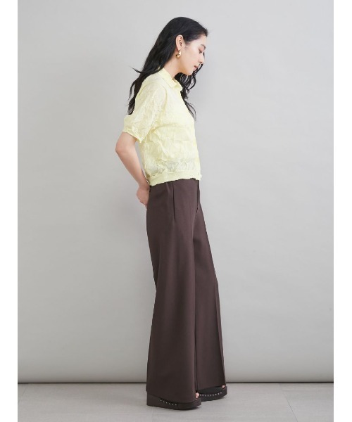 Mila Owen（ミラオーウェン）の「ウエストゴムワイドイージーパンツ（その他パンツ・レディース・ダークブラウン/ライム/モカ/アイボリー・00/1/0）」の13枚目の写真