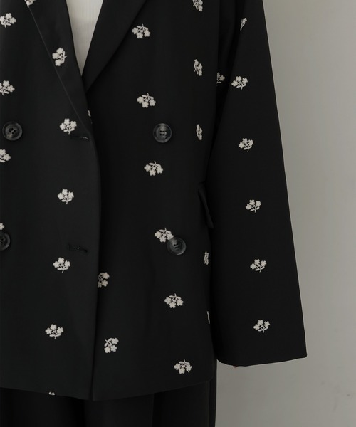 hellam（へラム）の「フラワー刺繍テーラードジャケット（テーラードジャケット・レディース・グレー/ブラック/グリーン・FREE）」の13枚目の写真