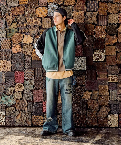 niko and...（ニコアンド）の「ニットトラックジャケット（ブルゾン・メンズ・ブラック/アイボリー/オレンジ/グリーン・MEDIUM/LARGE）」の19枚目の写真