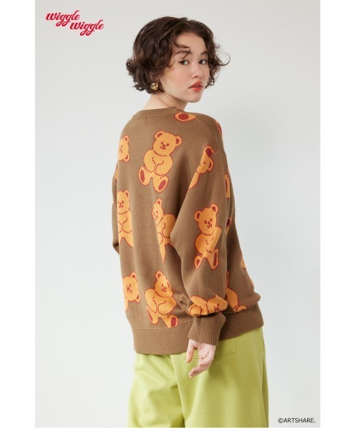 RODEO CROWNS WIDE BOWL（ロデオクラウンズワイドボウル）の「(wiggle wiggle)パターンニットトップス（ニット/セーター・レディース・グリーン系その他/ブルー系その他/ホワイト系その他/ブラウン系その他・FREE）」の7枚目の写真