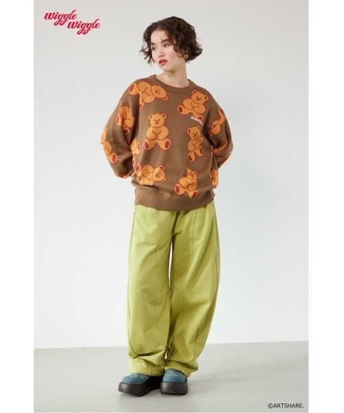 RODEO CROWNS WIDE BOWL（ロデオクラウンズワイドボウル）の「(wiggle wiggle)パターンニットトップス（ニット/セーター・レディース・グリーン系その他/ブルー系その他/ホワイト系その他/ブラウン系その他・FREE）」の8枚目の写真