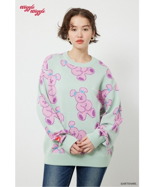 RODEO CROWNS WIDE BOWL（ロデオクラウンズワイドボウル）の「(wiggle wiggle)パターンニットトップス（ニット/セーター・レディース・グリーン系その他/ブルー系その他/ホワイト系その他/ブラウン系その他・FREE）」の15枚目の写真