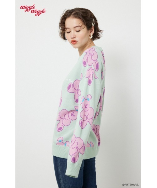 RODEO CROWNS WIDE BOWL（ロデオクラウンズワイドボウル）の「(wiggle wiggle)パターンニットトップス（ニット/セーター・レディース・グリーン系その他/ブルー系その他/ホワイト系その他/ブラウン系その他・FREE）」の16枚目の写真