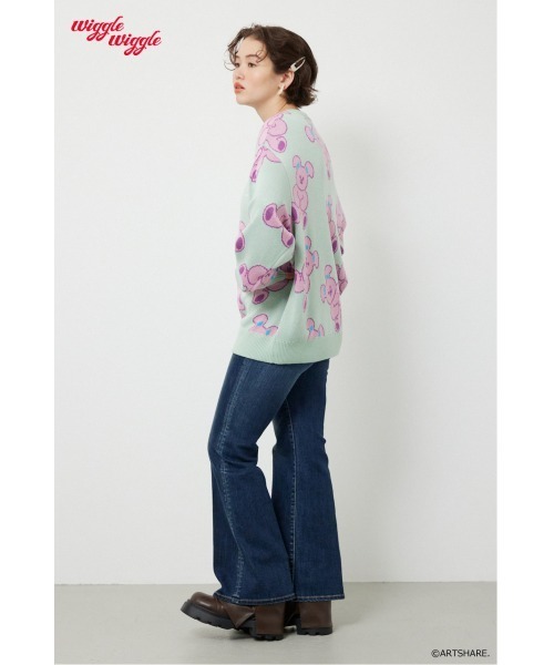RODEO CROWNS WIDE BOWL（ロデオクラウンズワイドボウル）の「(wiggle wiggle)パターンニットトップス（ニット/セーター・レディース・グリーン系その他/ブルー系その他/ホワイト系その他/ブラウン系その他・FREE）」の19枚目の写真