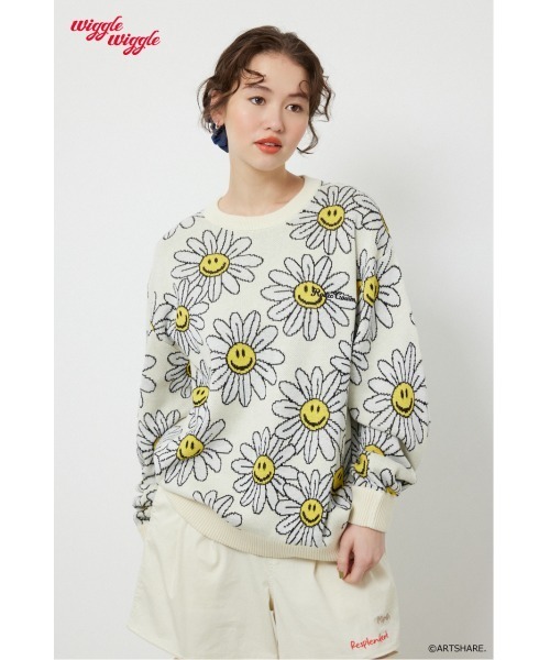 RODEO CROWNS WIDE BOWL（ロデオクラウンズワイドボウル）の「(wiggle wiggle)パターンニットトップス（ニット/セーター・レディース・グリーン系その他/ブルー系その他/ホワイト系その他/ブラウン系その他・FREE）」の22枚目の写真