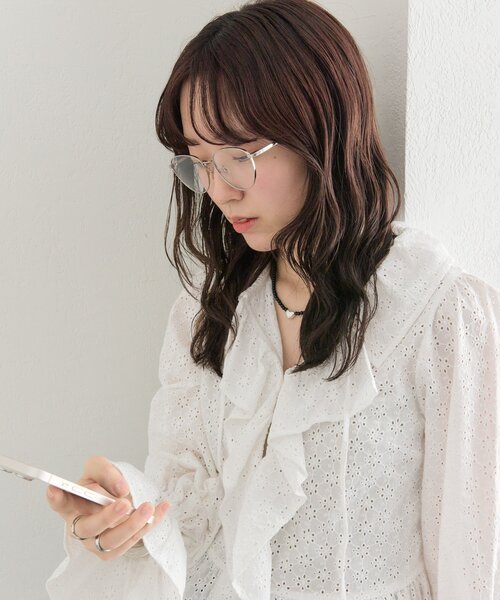 mystic(ミスティック)の「ウェリントンメガネ(メガネ・レディース・シルバー・ONE SIZE)」の2枚目の写真