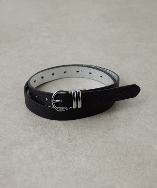 COLLAGE GALLARDAGALANTE（コラージュガリャルダガランテ）の「PAPILLONNER/リバーシブルレザーベルト（ベルト・レディース・アイボリー/シルバー・FREE）」の4枚目の写真