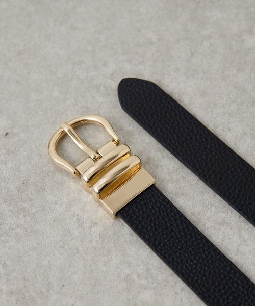 COLLAGE GALLARDAGALANTE（コラージュガリャルダガランテ）の「PAPILLONNER/リバーシブルレザーベルト（ベルト・レディース・アイボリー/シルバー・FREE）」の5枚目の写真