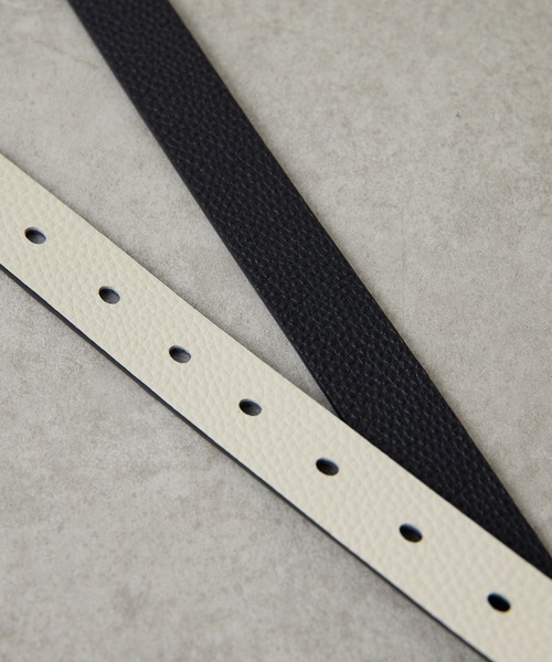 COLLAGE GALLARDAGALANTE（コラージュガリャルダガランテ）の「PAPILLONNER/リバーシブルレザーベルト（ベルト・レディース・アイボリー/シルバー・FREE）」の6枚目の写真