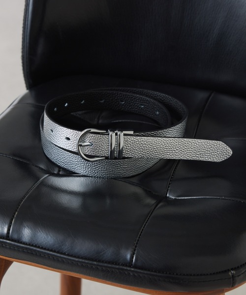 COLLAGE GALLARDAGALANTE（コラージュガリャルダガランテ）の「PAPILLONNER/リバーシブルレザーベルト（ベルト・レディース・アイボリー/シルバー・FREE）」の9枚目の写真