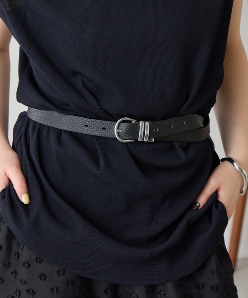 COLLAGE GALLARDAGALANTE（コラージュガリャルダガランテ）の「PAPILLONNER/リバーシブルレザーベルト（ベルト・レディース・アイボリー/シルバー・FREE）」の11枚目の写真