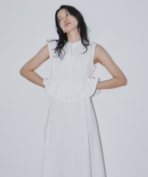 DRWCYS（ドロシーズ）の「バルーンペプラムシャツOP（ワンピース・レディース・ホワイト・FREE）」の9枚目の写真