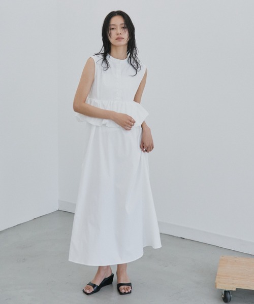 DRWCYS（ドロシーズ）の「バルーンペプラムシャツOP（ワンピース・レディース・ホワイト・FREE）」の5枚目の写真