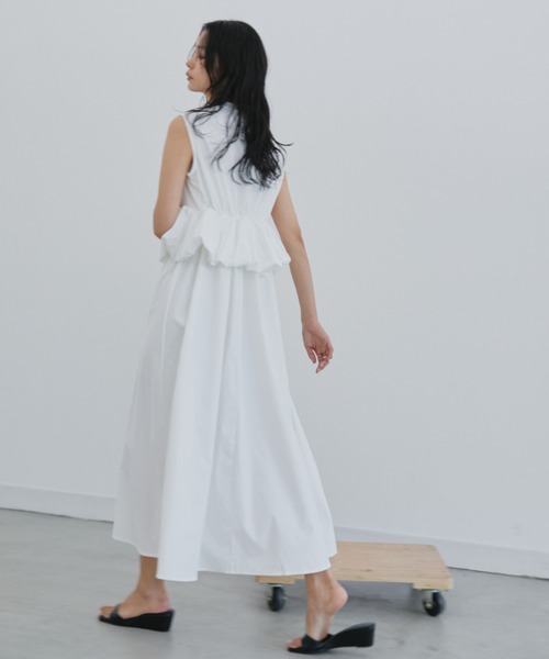 DRWCYS（ドロシーズ）の「バルーンペプラムシャツOP（ワンピース・レディース・ホワイト・FREE）」の6枚目の写真