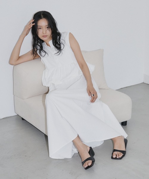 DRWCYS（ドロシーズ）の「バルーンペプラムシャツOP（ワンピース・レディース・ホワイト・FREE）」の12枚目の写真