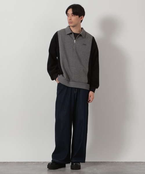 LAKOLE(ラコレ)の「異素材ポロハーフZIP / 647900(ポロシャツ・メンズ・グレー/ブラック・LARGE/MEDIUM)」の18枚目の写真