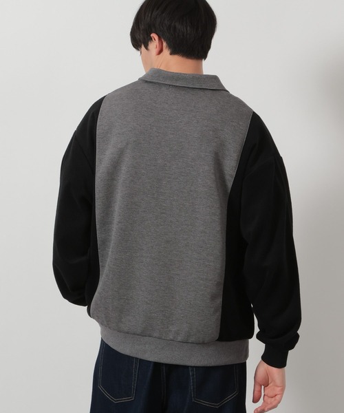LAKOLE(ラコレ)の「異素材ポロハーフZIP / 647900(ポロシャツ・メンズ・グレー/ブラック・LARGE/MEDIUM)」の19枚目の写真