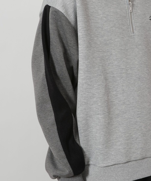 LAKOLE(ラコレ)の「異素材ポロハーフZIP / 647900(ポロシャツ・メンズ・グレー/ブラック・LARGE/MEDIUM)」の5枚目の写真