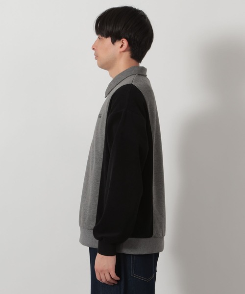 LAKOLE(ラコレ)の「異素材ポロハーフZIP / 647900(ポロシャツ・メンズ・グレー/ブラック・LARGE/MEDIUM)」の7枚目の写真