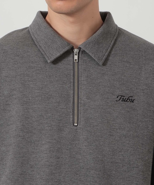LAKOLE(ラコレ)の「異素材ポロハーフZIP / 647900(ポロシャツ・メンズ・グレー/ブラック・LARGE/MEDIUM)」の9枚目の写真