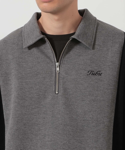 LAKOLE(ラコレ)の「異素材ポロハーフZIP / 647900(ポロシャツ・メンズ・グレー/ブラック・LARGE/MEDIUM)」の13枚目の写真