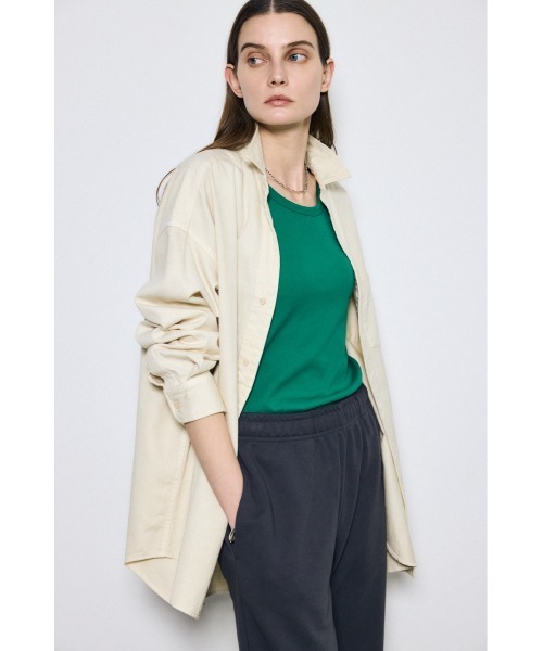 AZUL by moussy（アズールバイマウジー）の「アーバンリラックスコットンシャツ（シャツ/ブラウス・レディース・アイボリー/ライトブルー/カーキ/ベージュ/ライトブラック・SMALL/MEDIUM）」の6枚目の写真