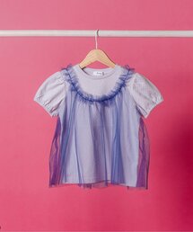 Boribon（ボリボン）の「チュールジョインTシャツ（Tシャツ/カットソー）」