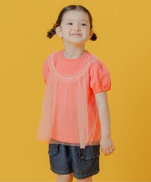 Boribon（ボリボン）の「チュールジョインTシャツ（Tシャツ/カットソー）」