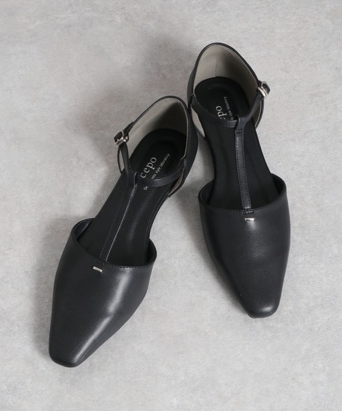 cepo(セポ)の「Tストラップポインテッドトゥパンプス(パンプス・レディース・オフホワイト/ブラック・L/M)」の8枚目の写真