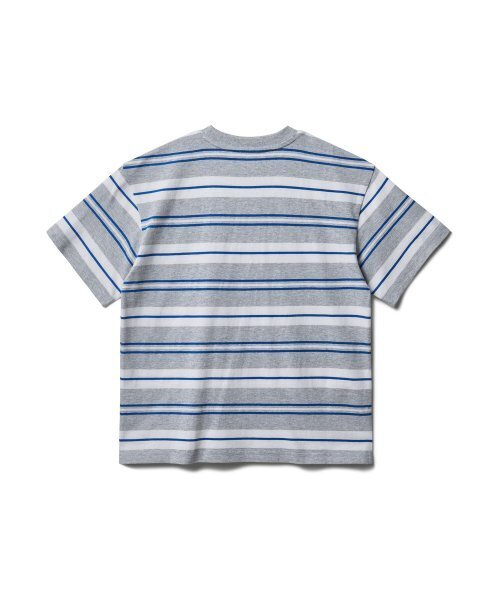MUSINSA STANDARD KIDS（ムシンサスタンダードキッズ）の「マルチストライプクルーネックTシャツ1 [グレー]（Tシャツ/カットソー・レディース・その他・100/110/120/130/140/150/160）」の3枚目の写真