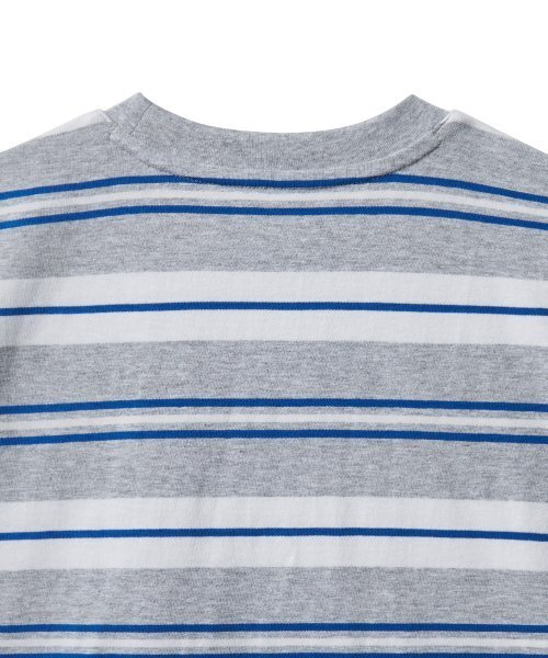 MUSINSA STANDARD KIDS（ムシンサスタンダードキッズ）の「マルチストライプクルーネックTシャツ1 [グレー]（Tシャツ/カットソー・レディース・その他・100/110/120/130/140/150/160）」の5枚目の写真